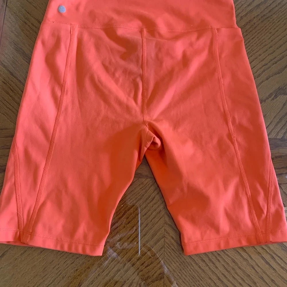 Zella Women's Vibrant Orange Bike Shorts